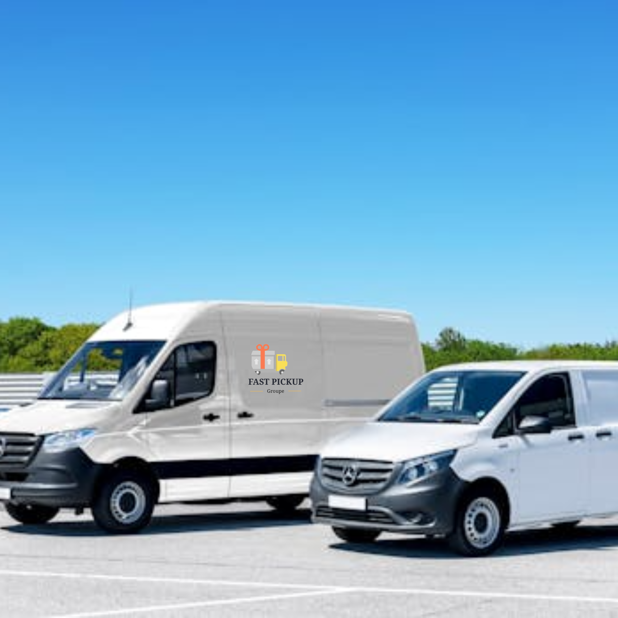 camionnette avec logo fast pickup